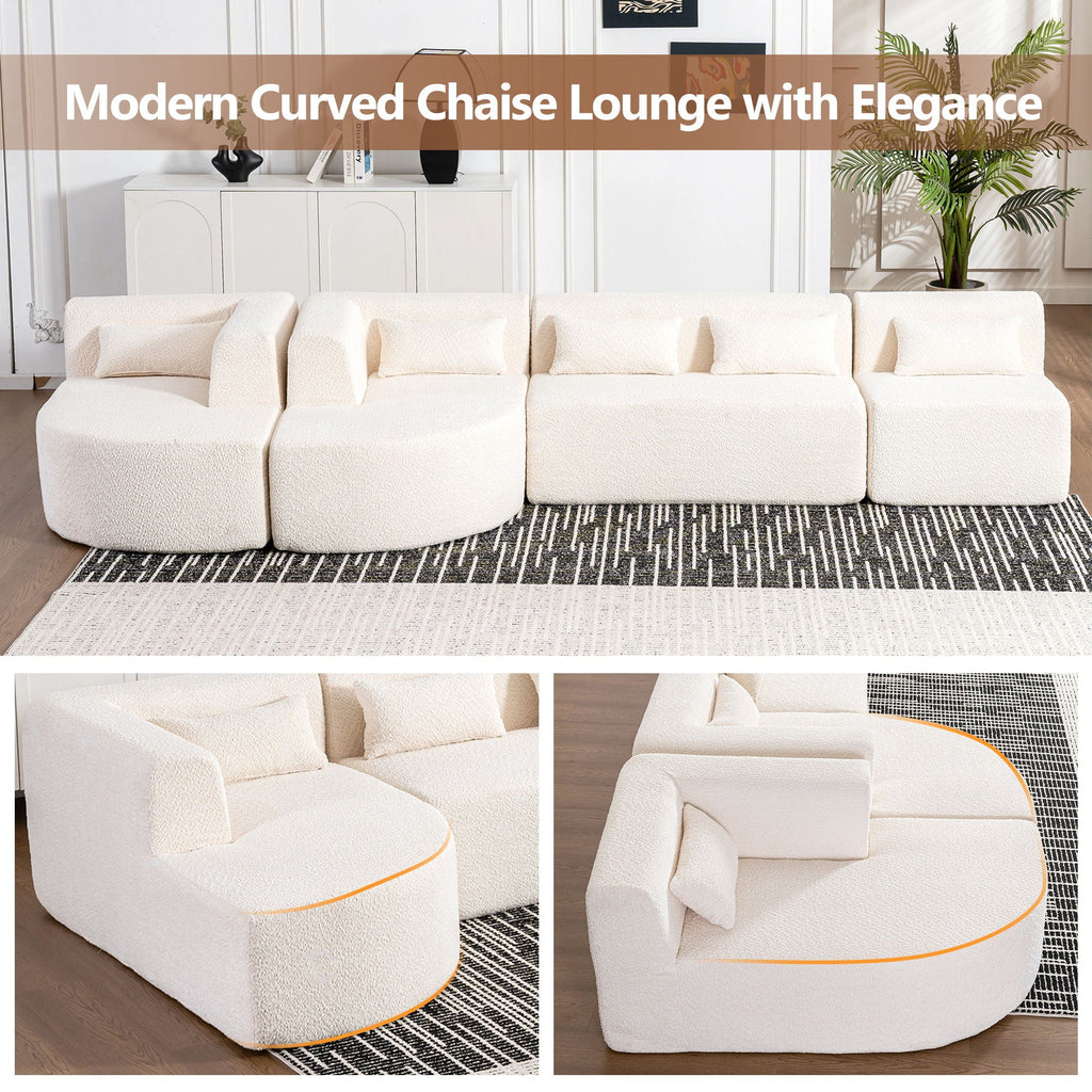 Upholstered Sofa With 2 Chaise Lounge