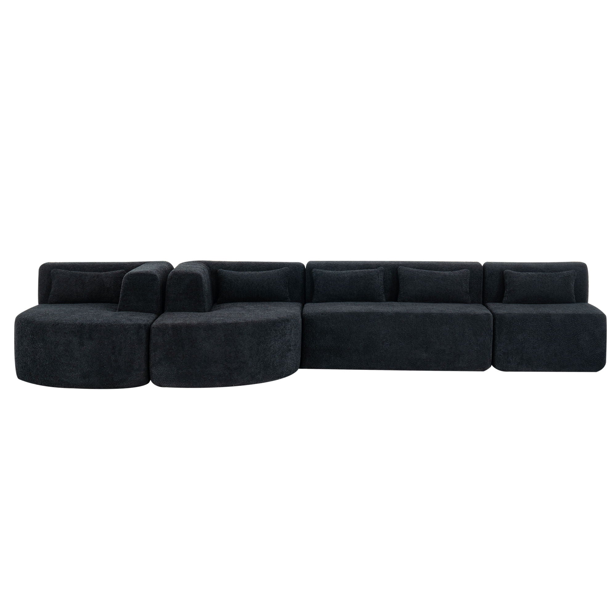 Upholstered Sofa With 2 Chaise Lounge