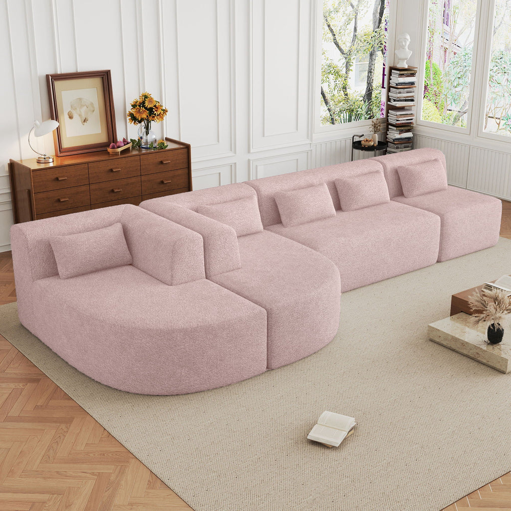 Upholstered Sofa With 2 Chaise Lounge