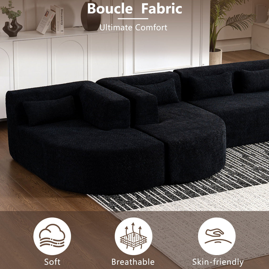 Upholstered Sofa With 2 Chaise Lounge