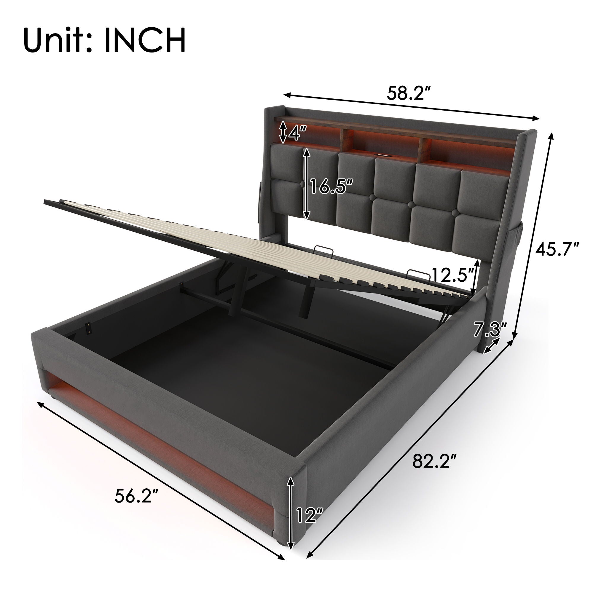 Upholstered Platform Bed Frame