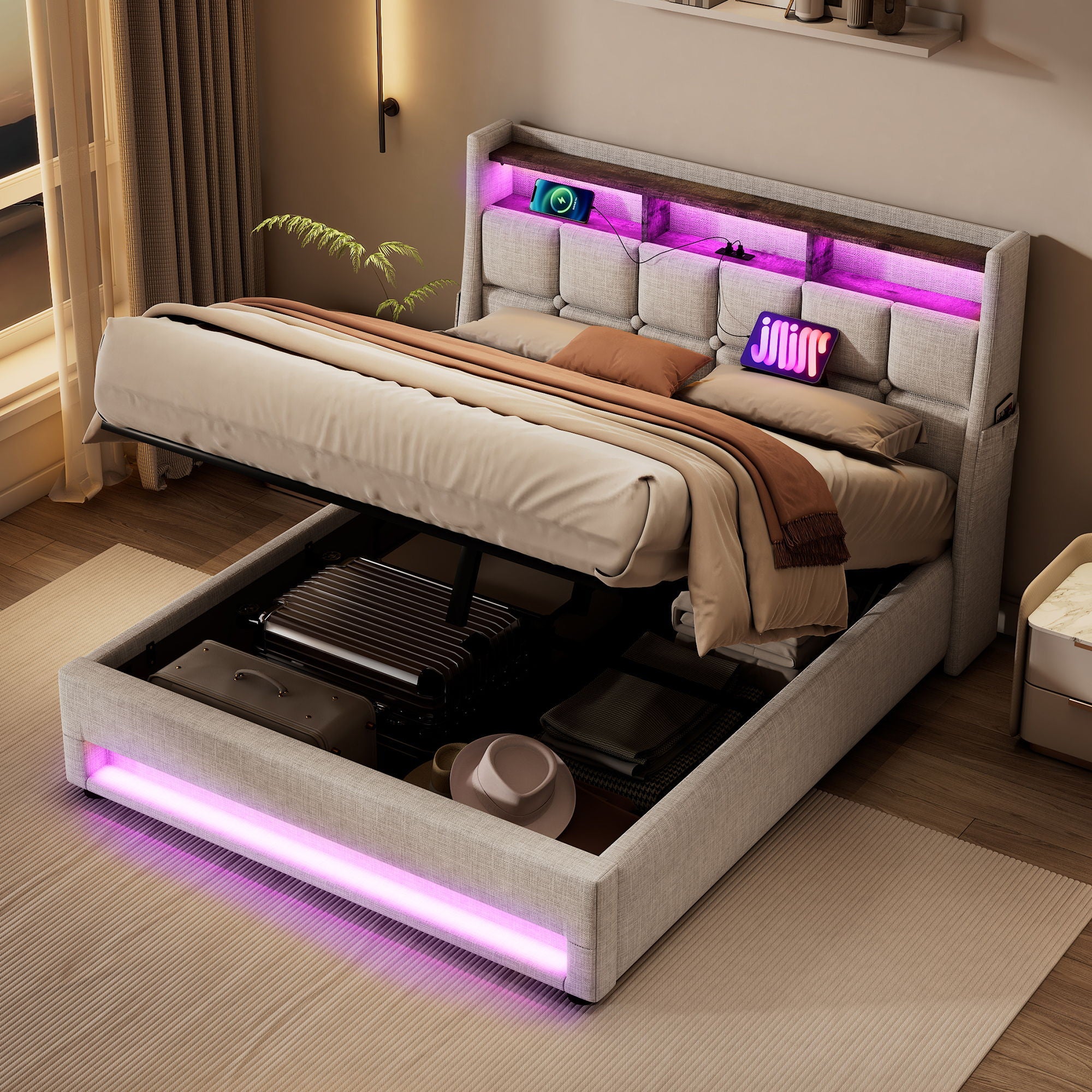 Upholstered Platform Bed Frame