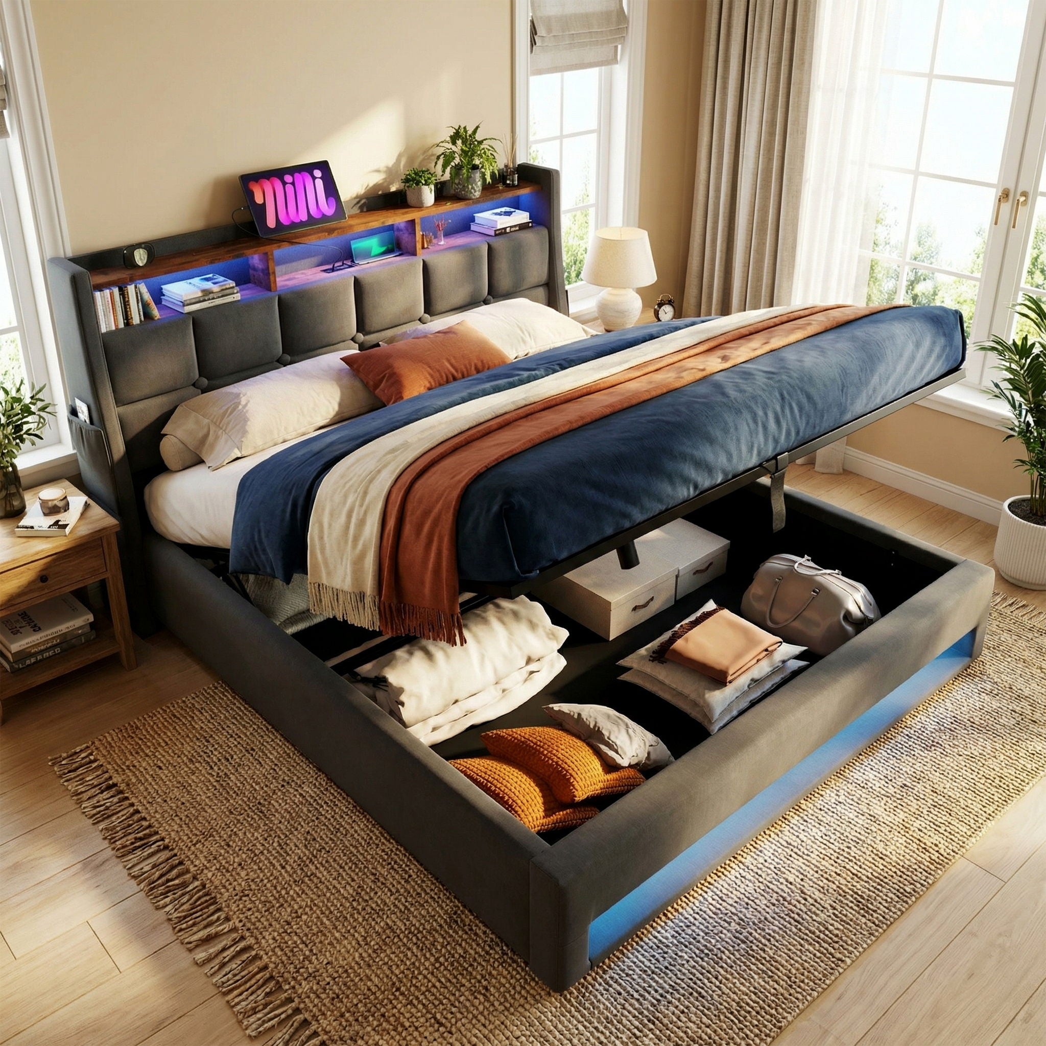 Upholstered Platform Bed Frame