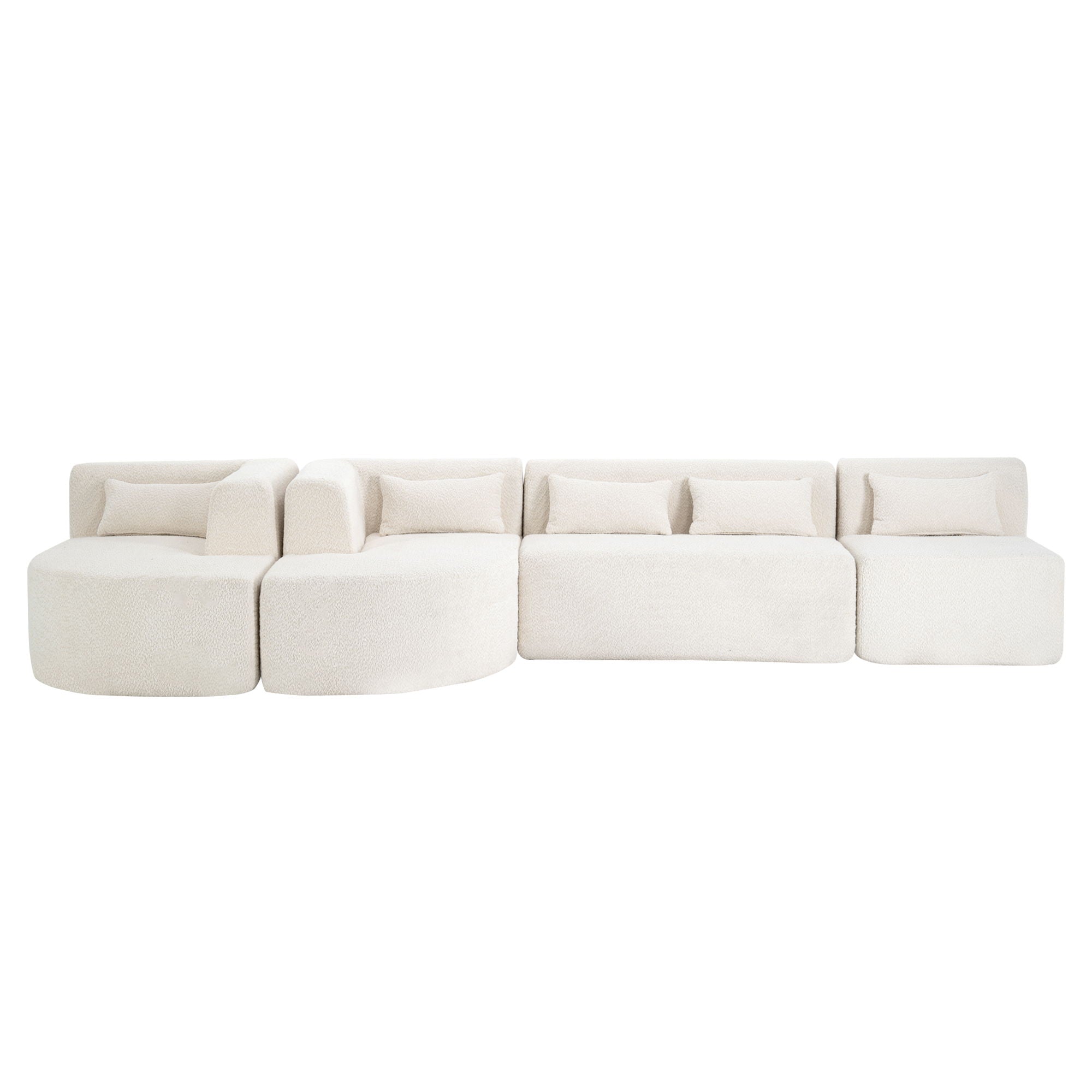 Upholstered Sofa With 2 Chaise Lounge