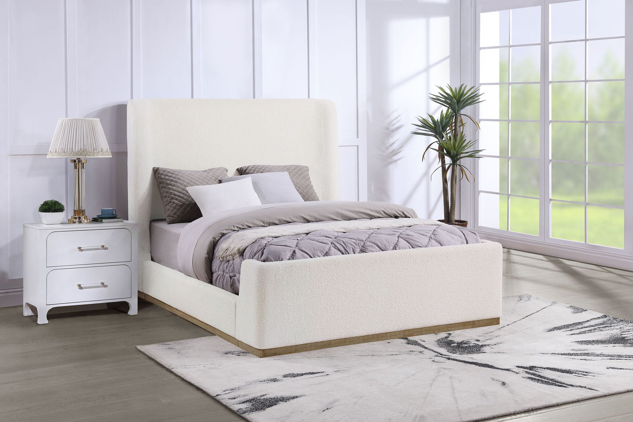 Upholstered Queen Sleigh Bed