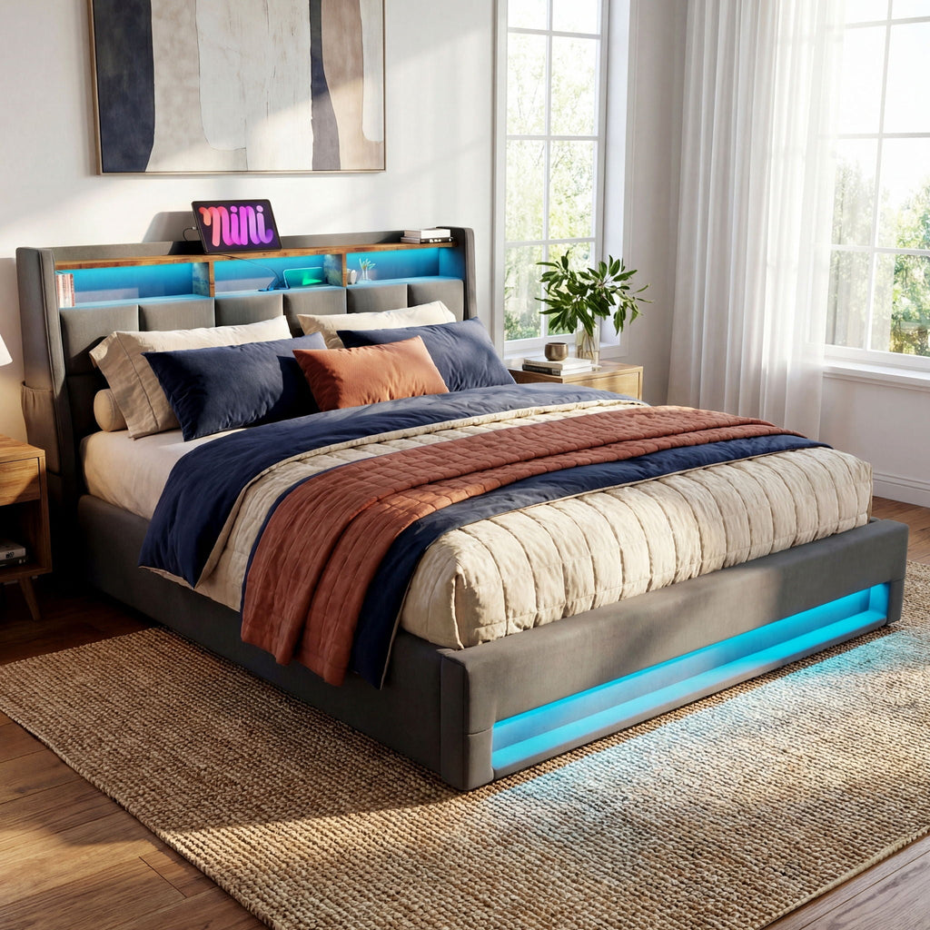 Upholstered Platform Bed Frame