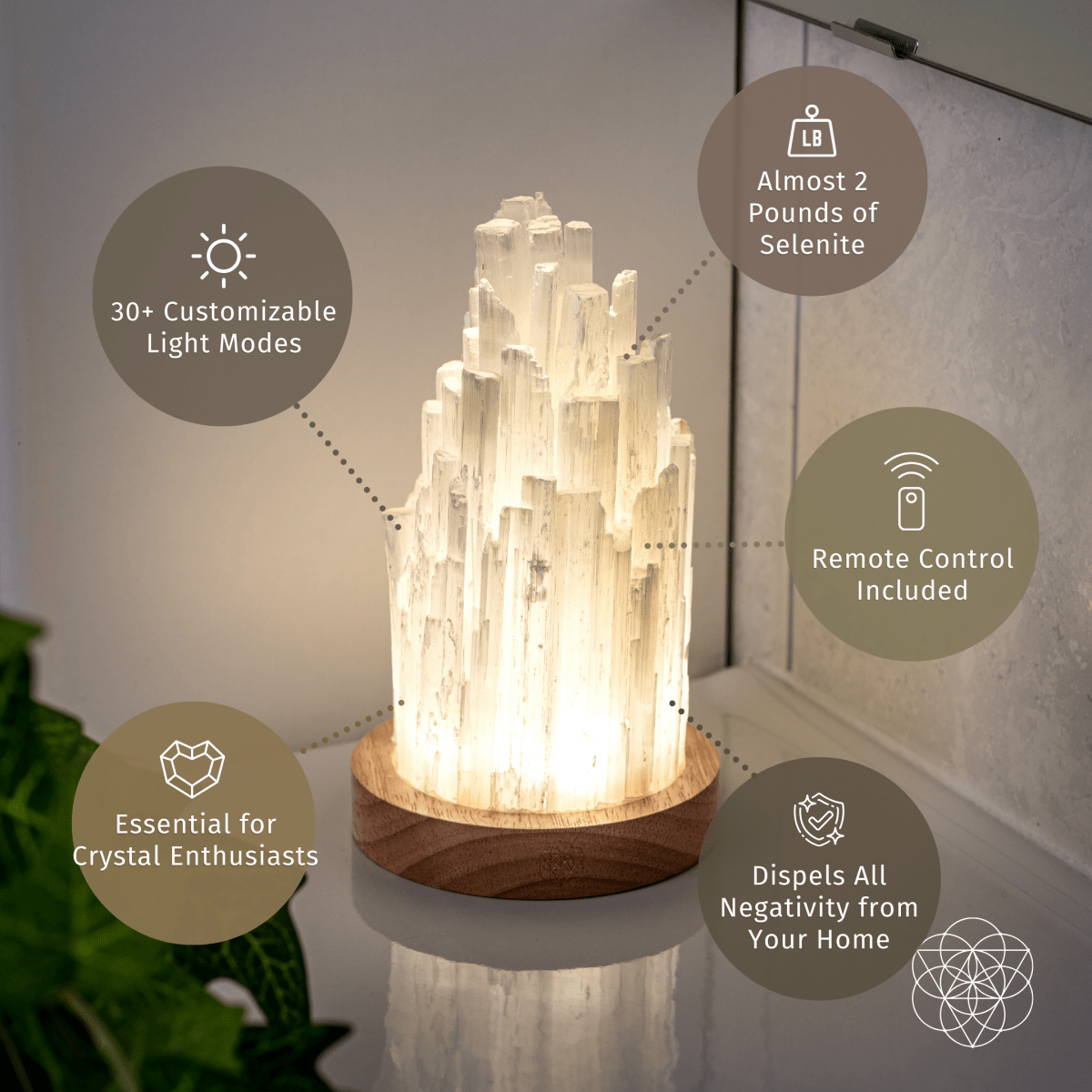 The Cleanse-All Selenite Lamp